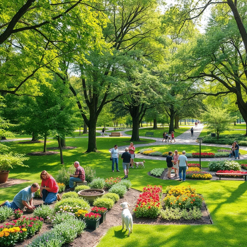 ways to promote green spaces in neighborhoods